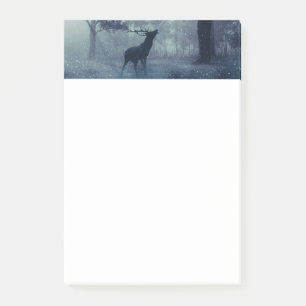 Notas Post-it® Venado con polleras en un bosque oscuro