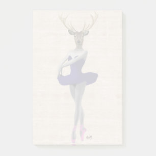 Notas Post-it® Venado de ballet en azul