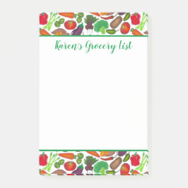 Notas Post-it® Vendedoras de verduras de compras Greenmarket Chef
