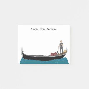 Notas Post-it® Venecia, Italia Gondola y Gondolier Personalizadas
