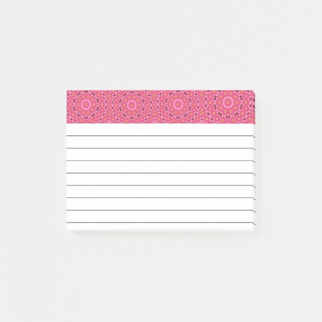 Notas Post-it® Verano abstracto rayado (Anverso)