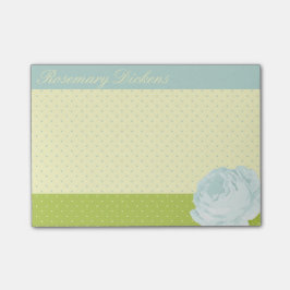 Notas Post-it® Verde amarillo azul claro Polkadots y subió