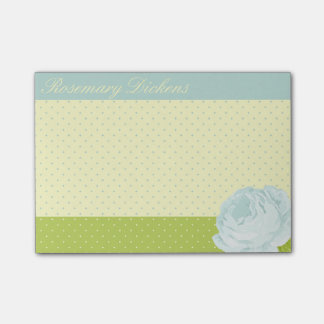 Notas Post-it® Verde amarillo azul claro Polkadots y subió