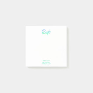 Notas Post-it® Verde azul y turquesa Reiki del *~* iridiscente