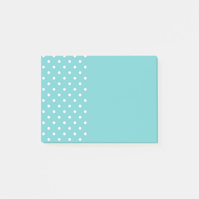 Notas Post-it® Verde azulado Sky Polka Dot Post Apunta (Anverso)