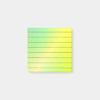 Notas Post-it® Verde brillante y amarillo