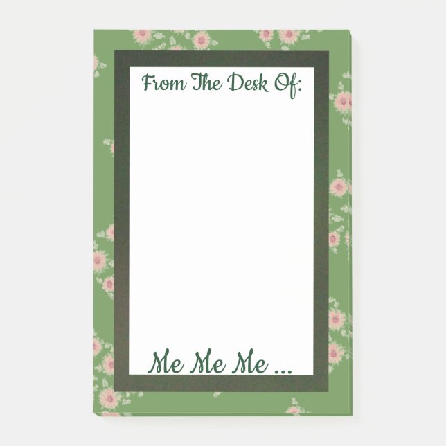 Notas Post-it® Verde con arena (Anverso)