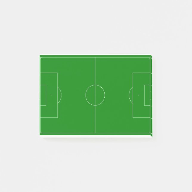 Notas Post-it® Verde del campo de fútbol (Anverso)