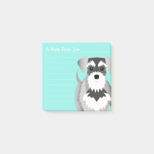 Notas Post-it® Verde lindo gallardo del Schnauzer miniatura