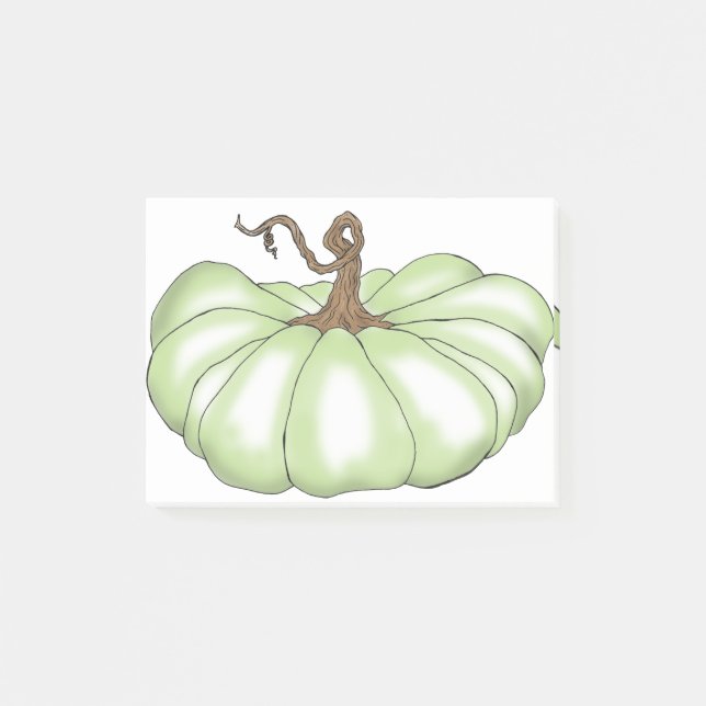Notas Post-it® verde llano de calabaza (Anverso)