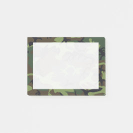 Notas Post-it® Verde, Marrón, Camuflaje Camuflado Negro