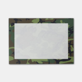 Notas Post-it® Verde, Marrón, Camuflaje Camuflado Negro