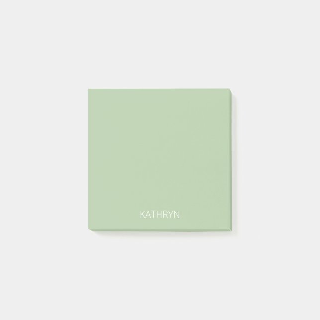 Notas Post-it® verde salvia sólido natural (Anverso)