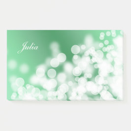 Notas Post-it® Verde texture.text del estilo de Bokeh