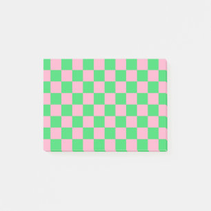 Notas Post-it® Verde y rosa al descubierto