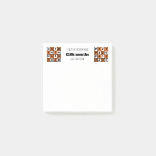Notas Post-it® Versos de afirmación cristiana del empresario brit