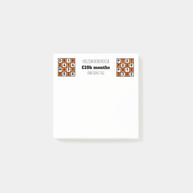 Notas Post-it® Versos de afirmación cristiana del empresario brit (Anverso)