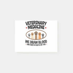 Notas Post-it® Vet Tech Veterinaria Cita Sangre