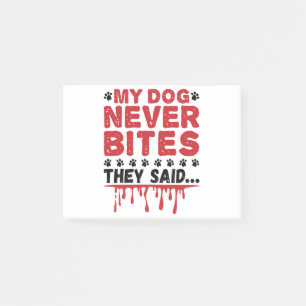 Notas Post-it® Vet Tech Veterinary My Dog Nunca Mete Que Dicen