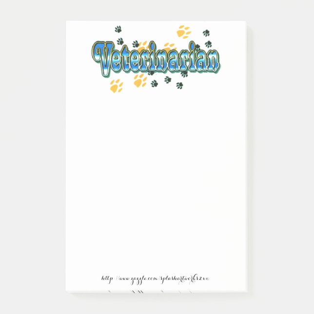 Notas Post-it® "Veterinaria" (Anverso)