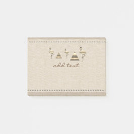 Notas Post-it® Viaje de vacaciones de oro retro