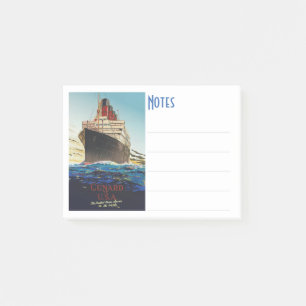 NOTAS POST-IT® VIAJE DE VINTAGE CUNARD AQUITANIA