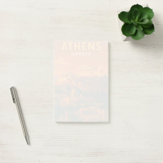 Notas Post-it® Viaje Retro Atenas Grecia