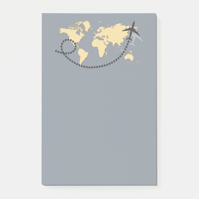 Notas Post-it® Viajemos por el ilustracion mundial (Anverso)