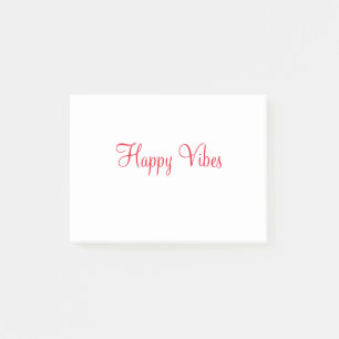 Notas Post-it® Vibes felices rojas vacaciones simple y mínima cal