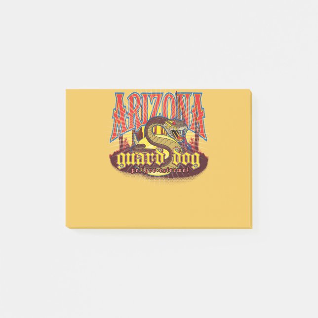 Notas Post-it® Víbora de Arizona en guardia (Anverso)