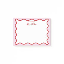Vibrante colorido rojo rosa Wavy Zigzag Border