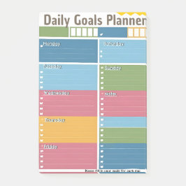 Notas Post-it® Vibrante Daily Goal Planner Post señala