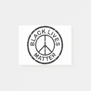 Notas Post-it® vidas negras importan signos de paz