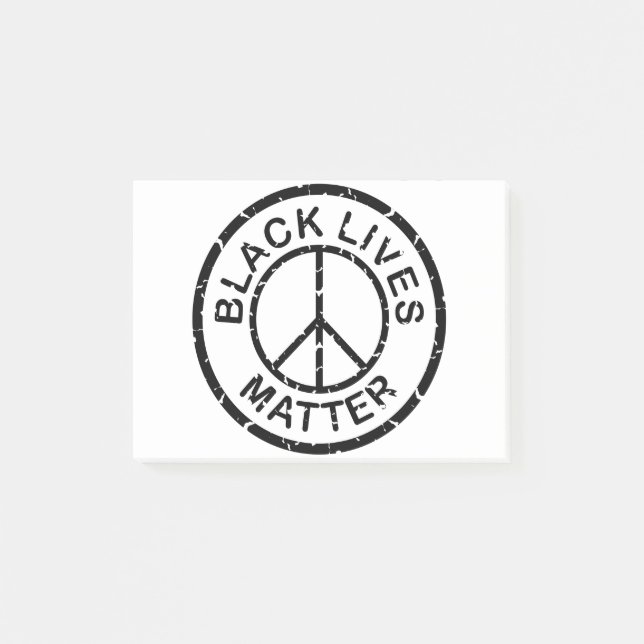 Notas Post-it® vidas negras importan signos de paz (Anverso)