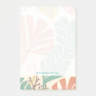 Notas Post-it® Vides y hojas florales en colores pastel en el