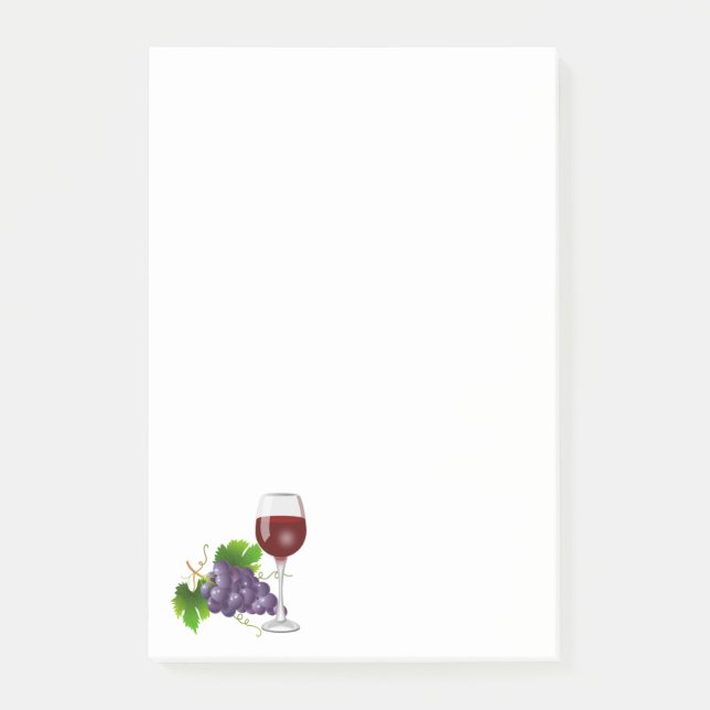 Notas Post-it® Vidrio y uvas (Anverso)