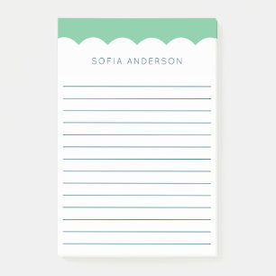 Notas Post-it® Vieiras cortadas con línea femenina personalizada