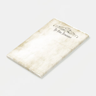 Notas Post-it® Viejo pergamino de estilo vintage "Ye Olde Reminde