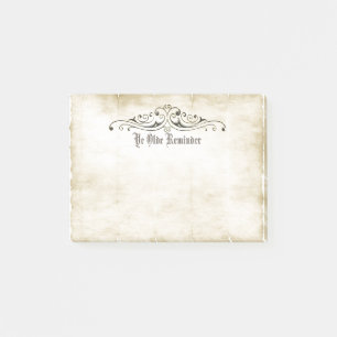 Notas Post-it® Viejo pergamino de estilo vintage "Ye Olde Reminde