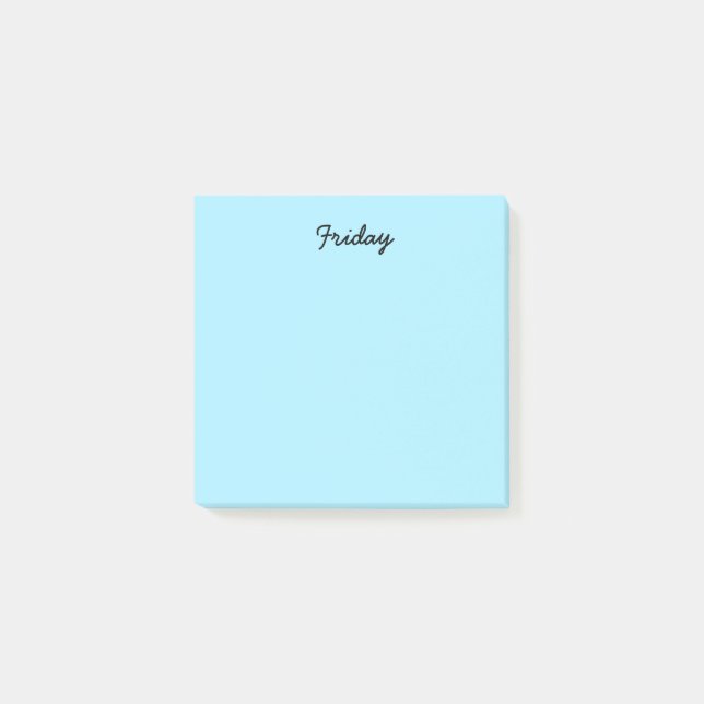 Notas Post-it® Viernes azul (Anverso)