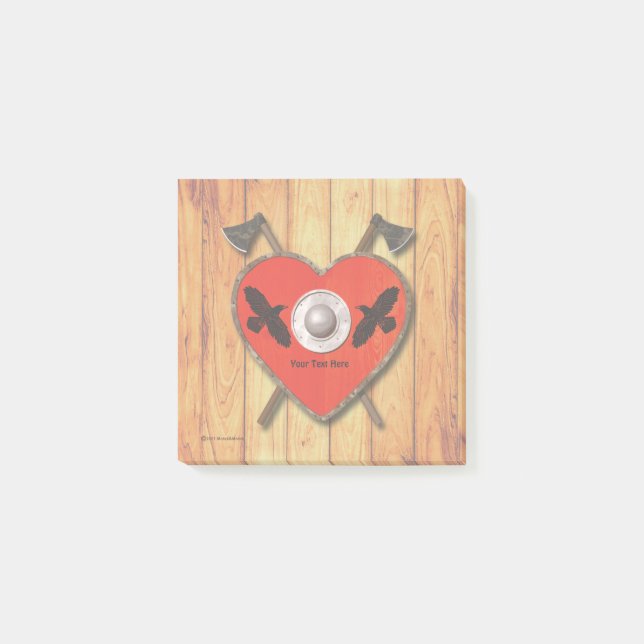 Notas Post-it® Viking Valentine - Raven (Anverso)