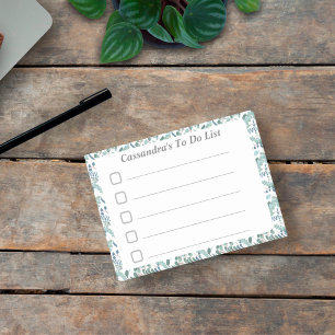 Notas Post-it® Vinculado a hacer Lista de Rectángulo Verde Azul