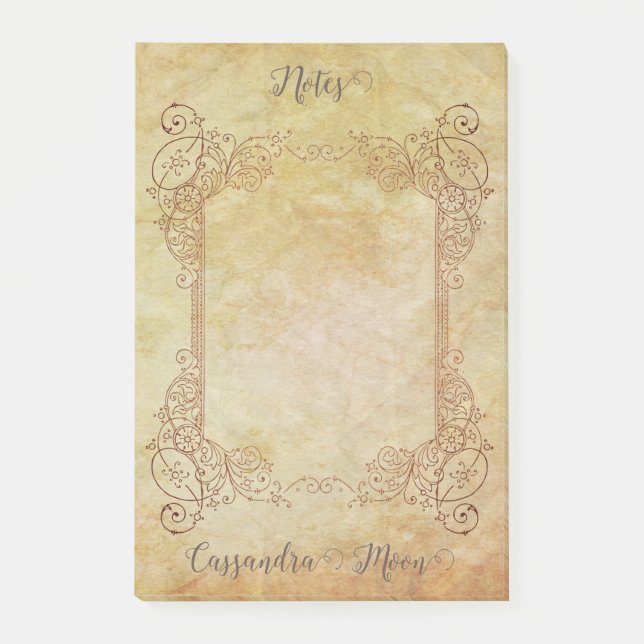 Notas Post-it® Viñeta Romántica de Steampunk Personalizada (Anverso)