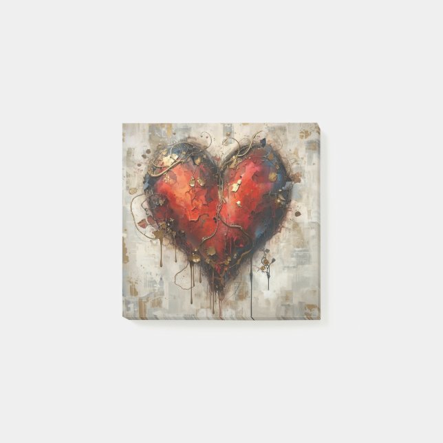 Notas Post-it® Vintage Abstract Hearts - Post-It Notes (Anverso)