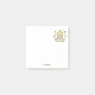 Notas Post-it® Vintage Art Deco Gold Plume Arabesque
