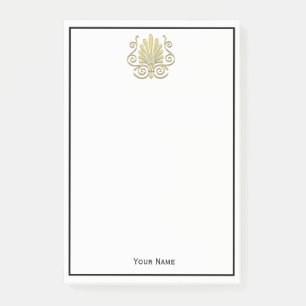 Notas Post-it® Vintage Art Deco Gold Plume Arabesque