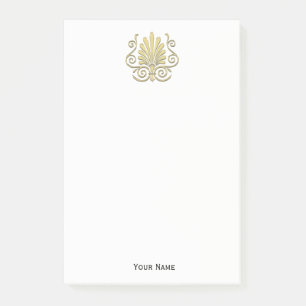 Notas Post-it® Vintage Art Deco Gold Plume Arabesque