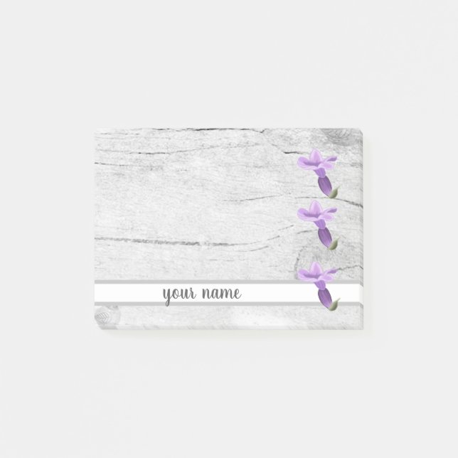 Notas Post-it® Vintage Lavendelblüte Post-it Klebezettel (Anverso)