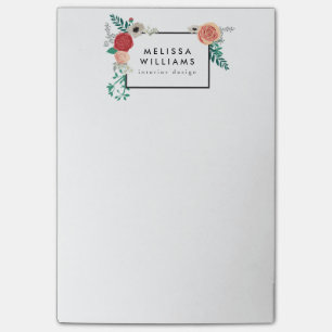 Notas Post-it® Vintage Motif Floral Moderno