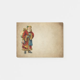Notas Post-it® Vintage Navidad Viejo Mundo Santa Claus No